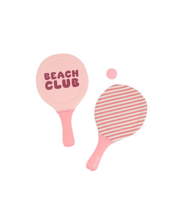 13246 Palas de Playa Neopreno Stripes Bloom Blush con Pelota