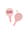 13246 Palas de Playa Neopreno Stripes Bloom Blush con Pelota