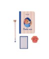 13658 Kit de libreta A6 + boli borrable Bo-Bo + vela + to-do list - Poder-osa