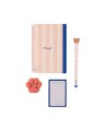 13659 Kit de libreta A6 + boli borrable Bo-Bo + vela + to-do list - Poder-osa