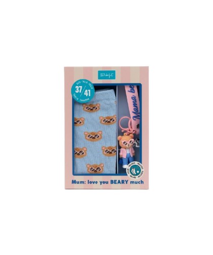 13664 Kit de calcetines + llavero - Mama bear