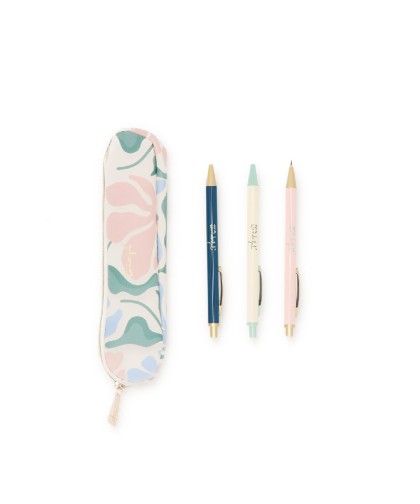 13671 Set de escritura - Estampado flores