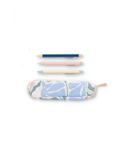 13672 Set de escritura - Estampado flores
