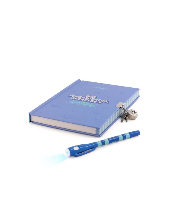 13686 Diario personal + boli con tinta normal e invisible - Mis pensamientos, secretos y aventuras