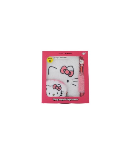 13713 Set de libreta A5 de peluche, monedero y boli - Hello Kitty