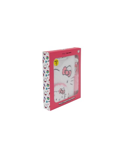 13715 Set de libreta A5 de peluche, monedero y boli - Hello Kitty