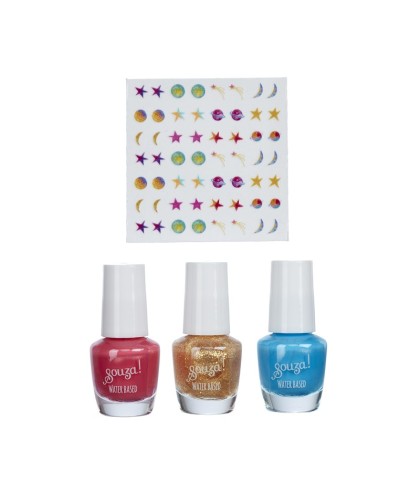 14124 Esmalte de uñas y pegatinas Galaxy
