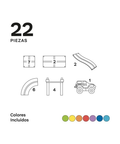 1424 Imanix Pista Speedway 22 Piezas