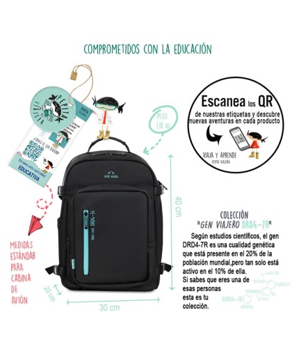 14165 Mochila Cabina DRD4-7R Negra