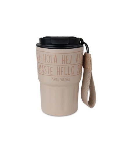14201 Vaso térmico de acero inoxidable Saludos del Mundo Camel