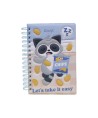 14219 Libreta A5 con squishy Lazy mapache - Let´s take it easy