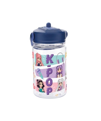 14629 Botella Tritan 350ML K-Pop Azul Oscuro