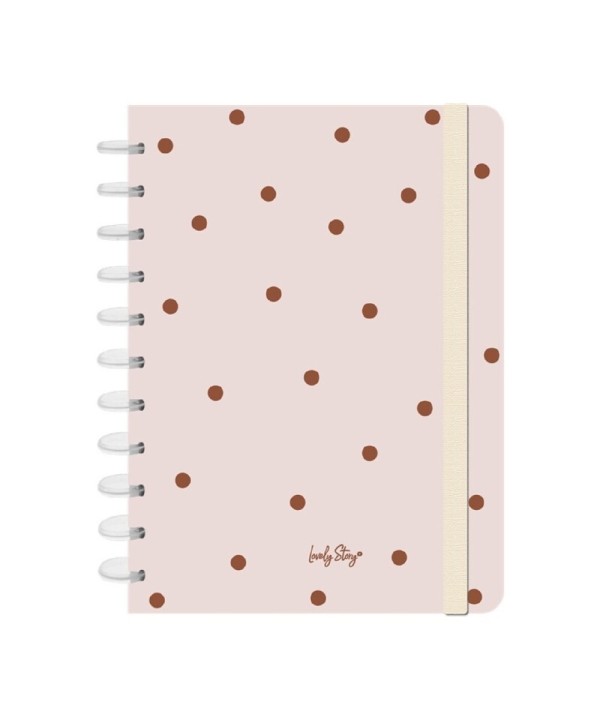 14633 Libreta A4 Lunares estampado