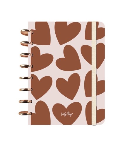 14634 Libreta A5 Corazones estampados