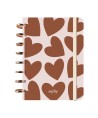 14634 Libreta A5 Corazones estampados