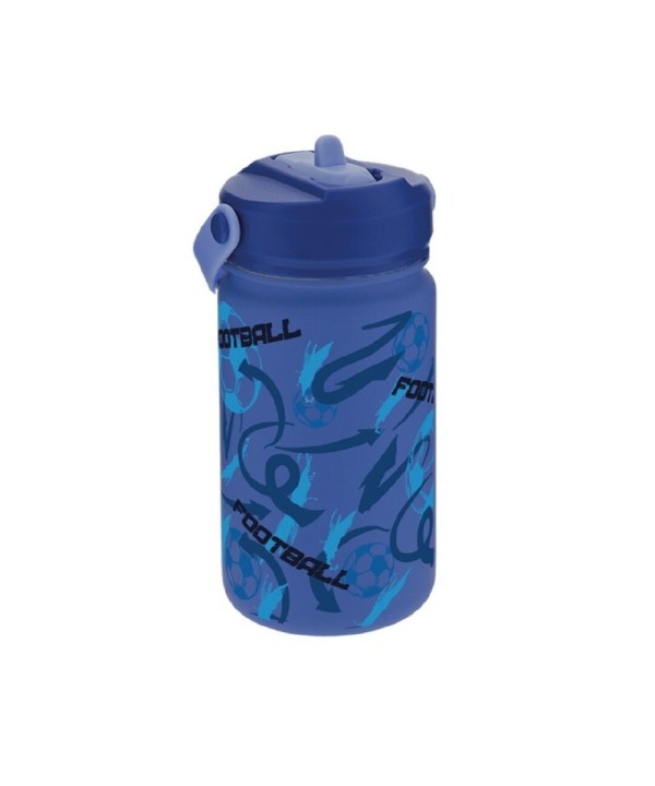 14652 Botella Termica con pajita - Futbol azul