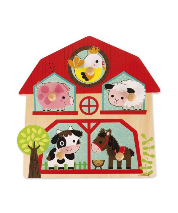 15372 Puzzle Encajable Sonido Animales Granja