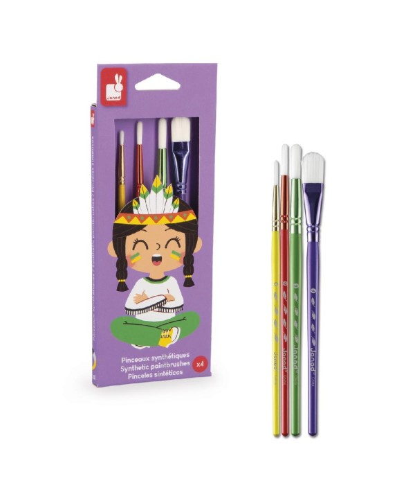 15458 Kit 4 Pinceles Sinteticos