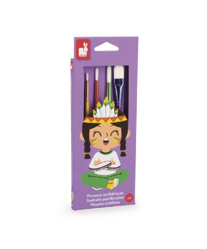 15463 Kit 4 Pinceles Sinteticos