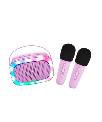 15874 Karaoke con luz y 2 micrófonos - Violeta