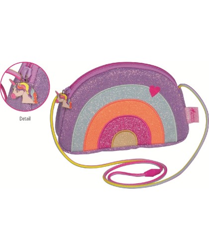 15938 Bolso arco iris con purpurina Unicorn