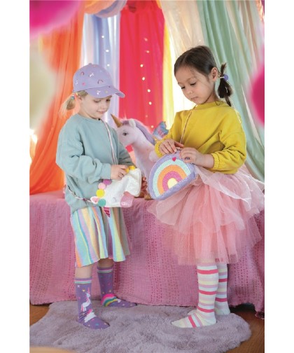 15940 Bolso arco iris con purpurina Unicorn