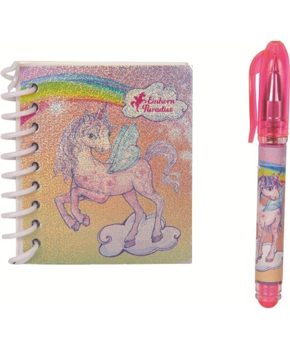 15971 Mini bolsa con set de escritura Unicornio