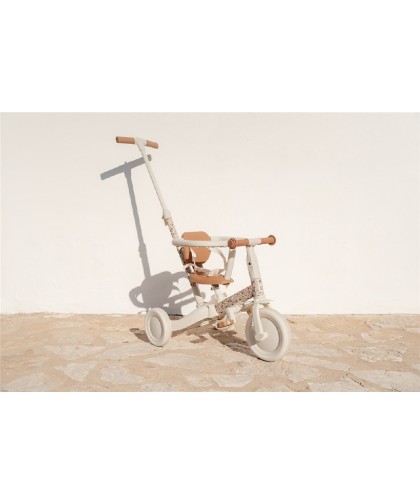 16182 Triciclo con Barra Blanco Flores
