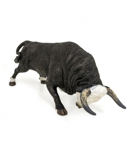 16417 Toro bravo Cara blanca embistiendo
