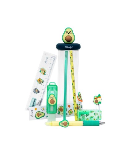 16554 Estuche rígido con accesorios de escritura - Avocado
