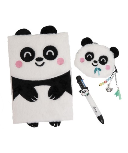 16579 Set de libreta A5 + monedero + boli borrable - Panda