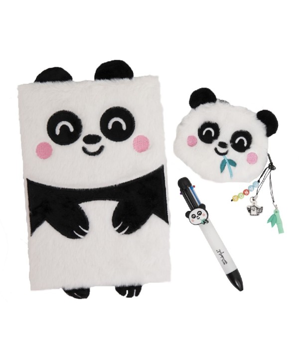 16579 Set de libreta A5 + monedero + boli borrable - Panda