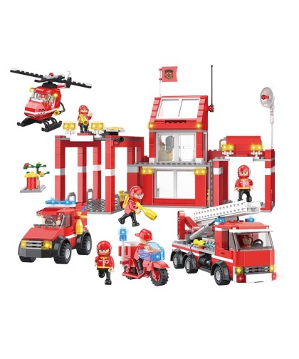 16784 Bloques estación de bomberos - 827 pieza
