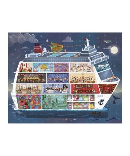 1750 2 Puzzles Barco de Crucero 100 y 200 Pcs