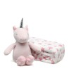 181 Peluche Unicornio con Mantita