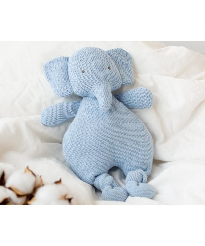 210 Peluche Elefante Azul Algodon