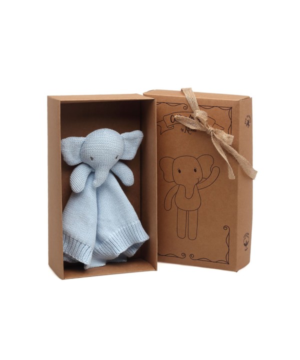 229 Doudou Elefante Azul Algodon