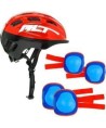 3478 Set Casco + Protecciones Rojo