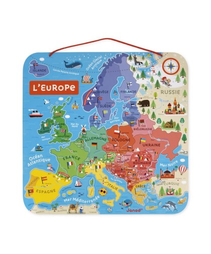 3944 Mapa De Europa Magnético en Francés