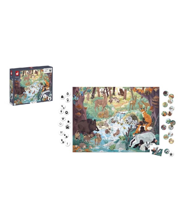 3991 Puzzle Huellas de Animales 81 Pcs