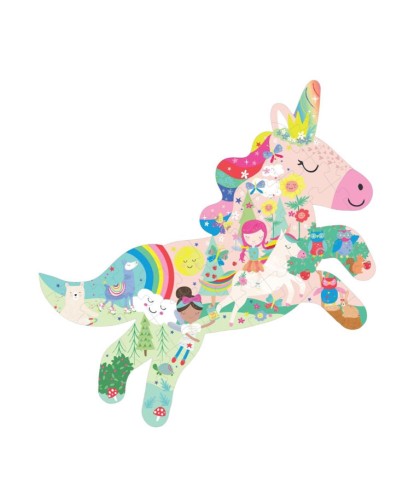 4165 Puzzle Con Forma Unicornio 40 Pcs