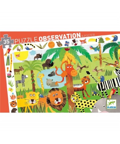 4503 Puzzle Observacion Jungla 35 Pcs