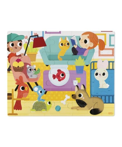 Puzzle Tactil "Los Animales Domesticos" 20 Pcs