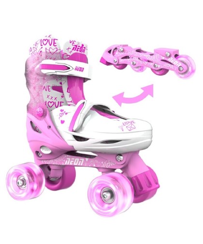 6963 Patines Combo Neon Rosa T.34.37