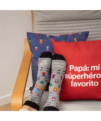 7467 Funda de cojín "Papá: mi superhéroe favo