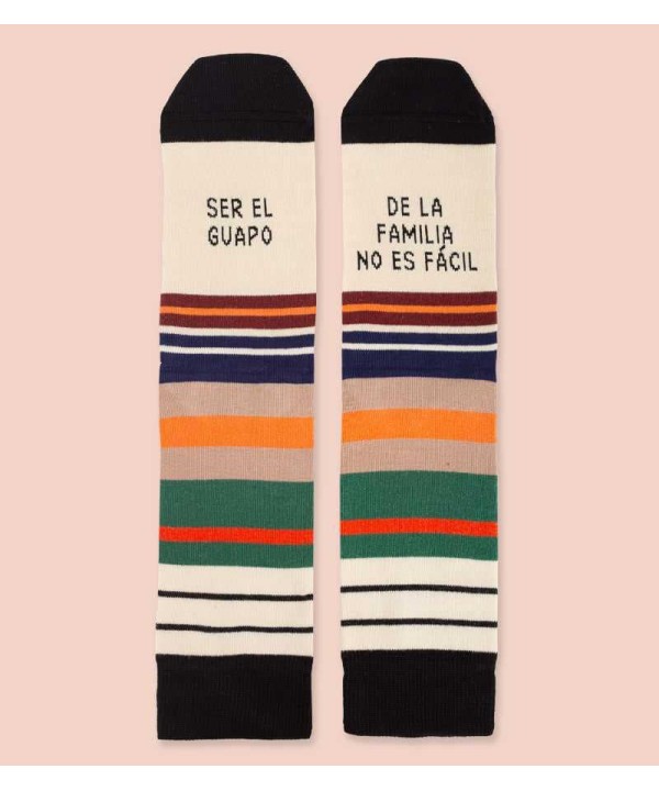 7556 Calcetines "Ser el guapo de la familia no es fácil" Talla 42-46