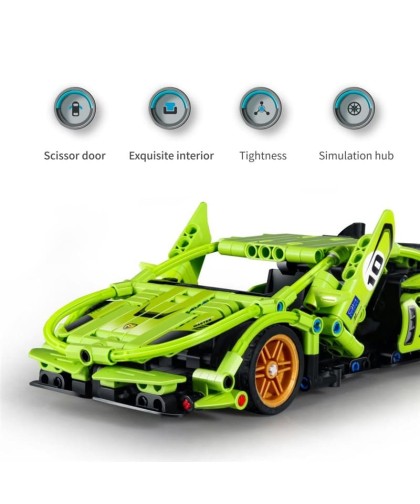 7667 iMMaster Coche de carreras verde - 457pcs