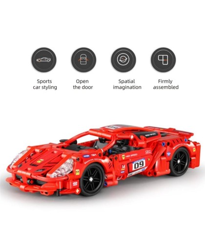 7745 iMMaster Coche de carreras rojo - 437pcs