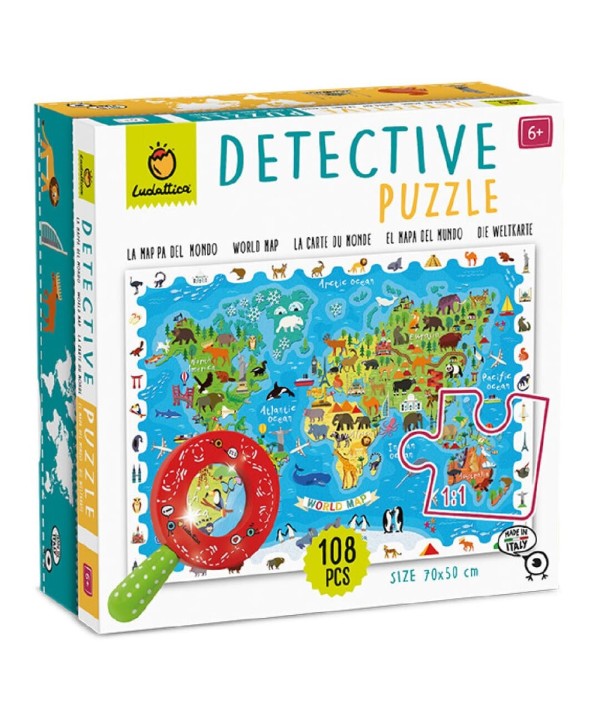 8117 Detective Puzzle - Mapamundi de los Animales