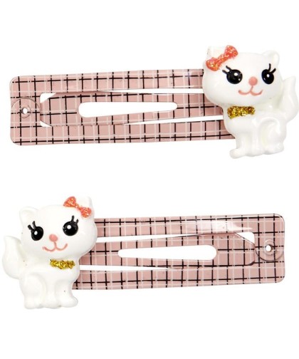 8259 Clips de pelo con Perros y Gatos